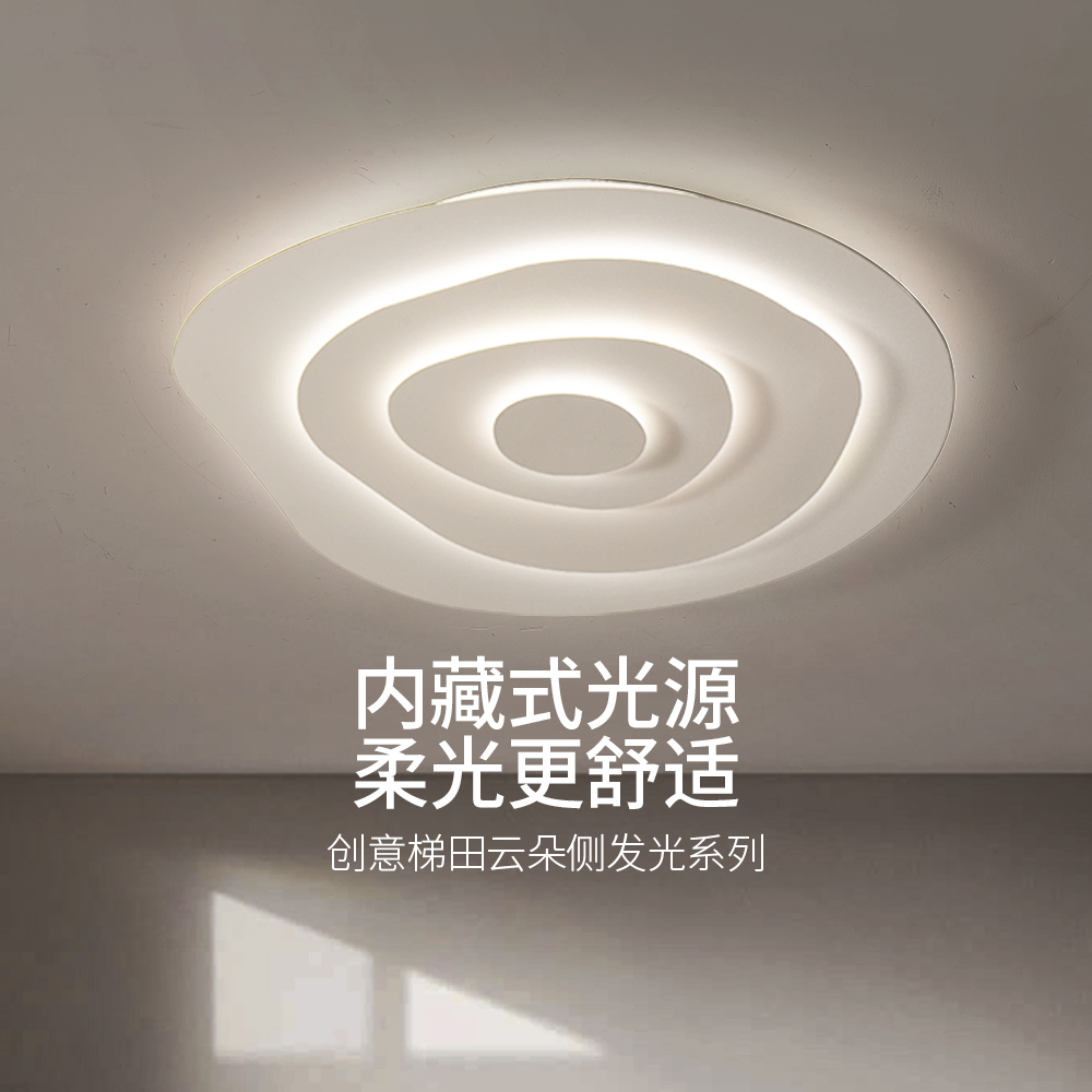 客厅北欧简约鹅卵石吸顶灯智能