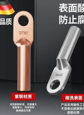 dt铜鼻子堵油鼻子线鼻子接线端子线耳10/16/25/35/大功率接线端子