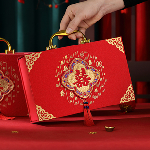 礼金箱彩礼钱盒子男方订婚现金彩礼盒聘金20万聘礼盒结婚提亲聘礼