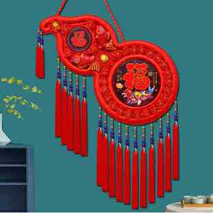 葫芦中国结客厅大号福字挂饰玄关装饰挂件电视背景墙过年春节
