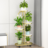 花架子客厅落地式 多层植物架阳台绿萝可移动花盆架家用轻奢置物架