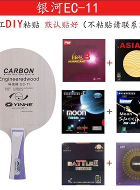 孙颖莎同款正品金标银河EC-11紫色套餐diy科技碳素球拍专业级ec11