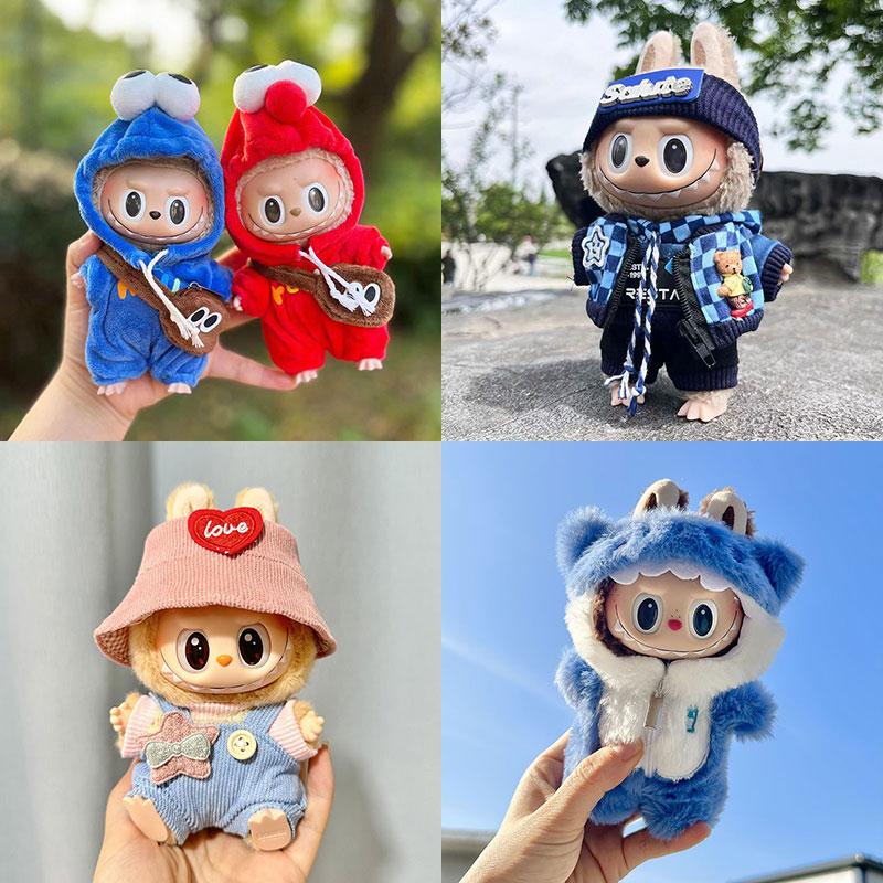 17cm着替帽子公仔搪胶衣服娃衣