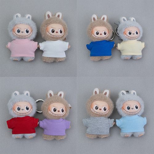 labubu4.0娃衣10cm搪胶脸公仔