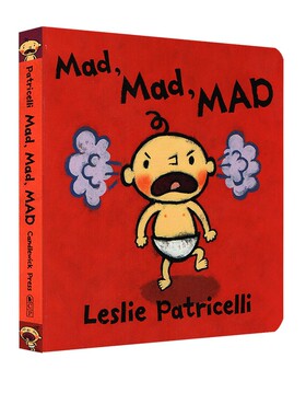 英文原版 Mad Mad Mad 一根毛 脏小孩 英文原版绘本Leslie Patricelli 纸板书 启蒙情绪管理图画书