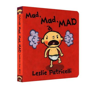 英文原版 Mad Mad Mad 一根毛 脏小孩 英文原版绘本Leslie Patricelli 纸板书 启蒙情绪管理图画书