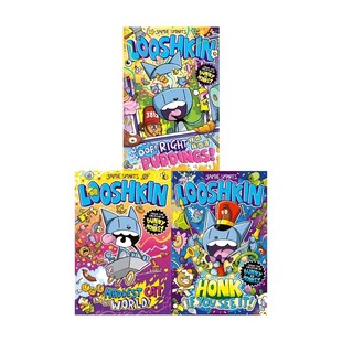 预售 英文原版 Looshkin 疯猫的日常记录 3册 漫画 世界上疯狂的猫鲁什金 Jamie Smart 畅销儿童幽默漫画