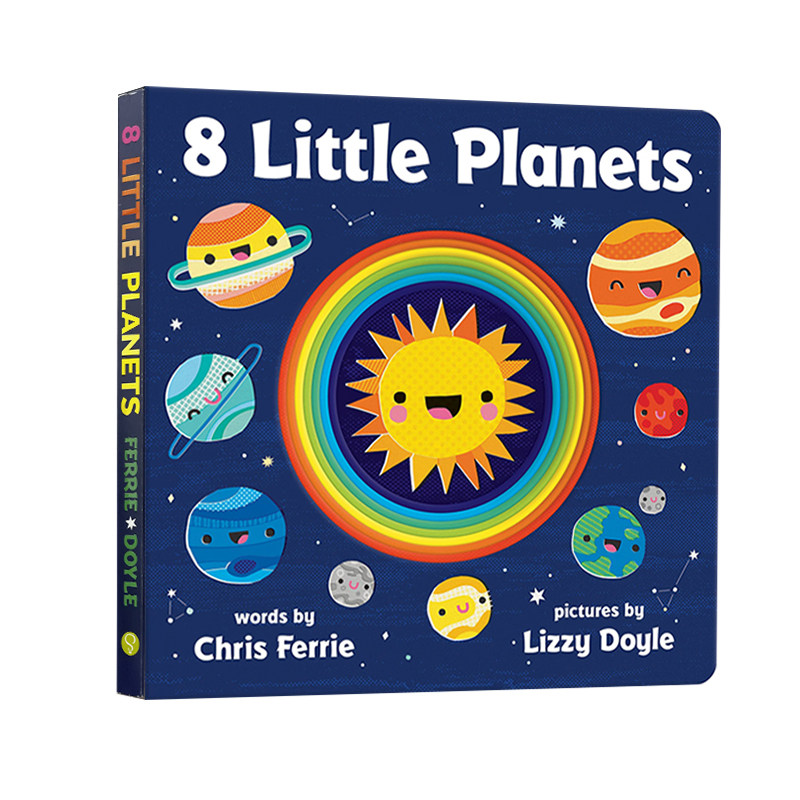 英文原版 8 Little Planets  纸板书 宇宙探秘 8颗小行星 纸板书 星球科普认知启蒙 Ferrie作品