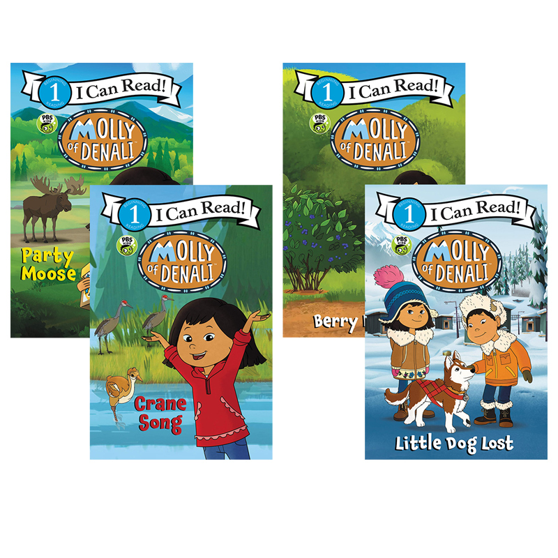 英文原版绘本 I Can Read入门级 Molly of Denali 4册 PBS KIDS动画朵拉姐妹篇Dora 莫莉系列乡村生活 亲近自然生活体验 分级读物