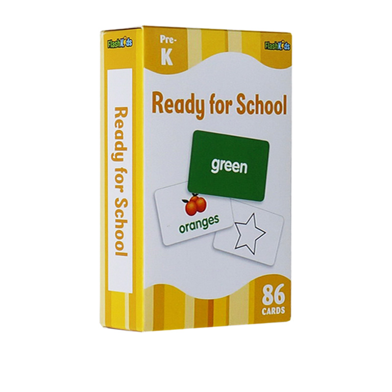 英文原版 Ready for School 86张字卡少儿童盒装 Flash Kids Flash Cards 英文启蒙高效闪卡