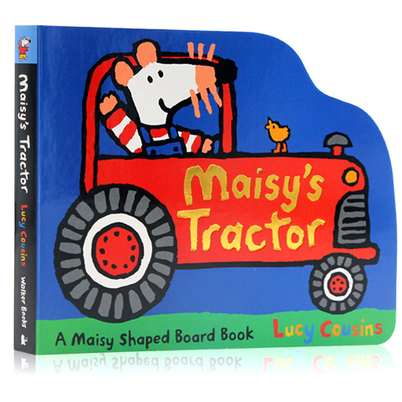 英文原版绘本 Maisy's Tractor 美版 小鼠波波交通工具造型纸板书 儿童英语早教书 亲子互动绘本