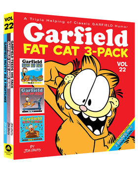 预售 英文原版 加菲猫漫画三合一 合订本22 Garfield Fat Cat 3 Pack 22 经典趣味幽默漫画 儿童课外阅读图画故事书 Jim Davis
