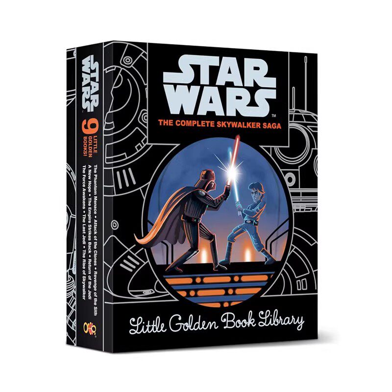 The Complete Skywalker Saga: Little Golden Book Library 星球大战系列 天行者传奇 9册 小金书精装礼盒 英文原版