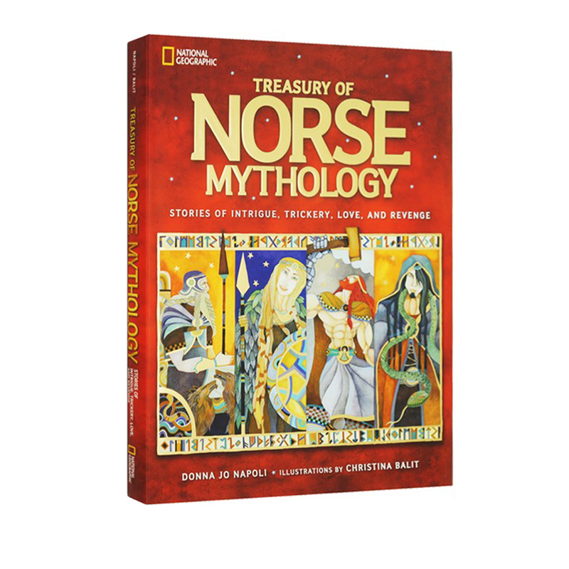英文原版 国家地理National Geographic Treasury of Norse Mythology 北欧神话故事 精装大开本 国家地理全彩插画神话系列