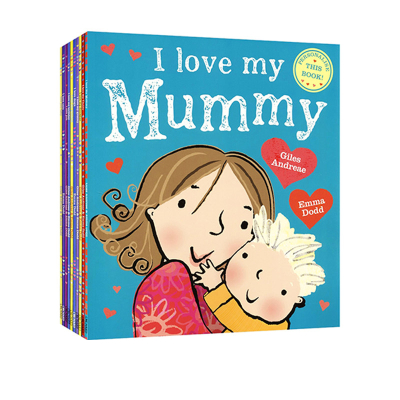 英文原版 I Love My Mummy books set by Giles Andreae Emma Dodd 10册套装我爱系列故事绘本爸爸妈妈家庭关系情感认知绘本图画书