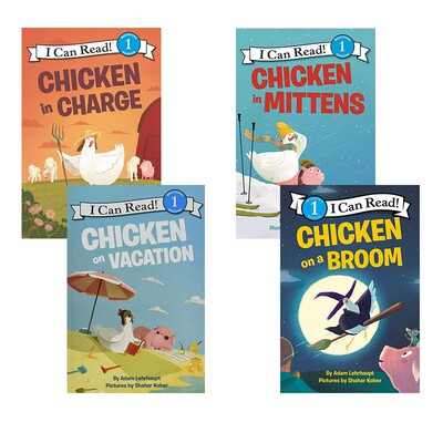 英文原版绘本 I Can Read系列 Chicken Broom/Broom/Vacation/Charge 4册 少儿英语分级读物 小学生英语启蒙故事书