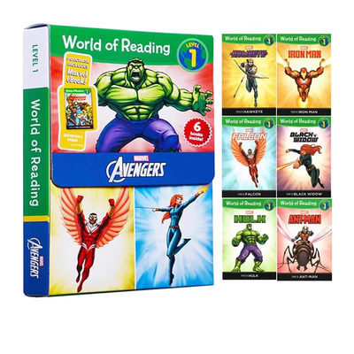英文原版 Marvel World of Reading L1 漫威复仇者联盟分级读物6盒装 儿童分级阅读图画书 Disney迪士尼经典绘本