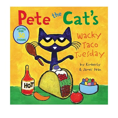 英文原版 Pete the Cat's Wacky Taco Tuesday 皮特猫 儿童启蒙英语阅读 图画故事绘本 24年新品