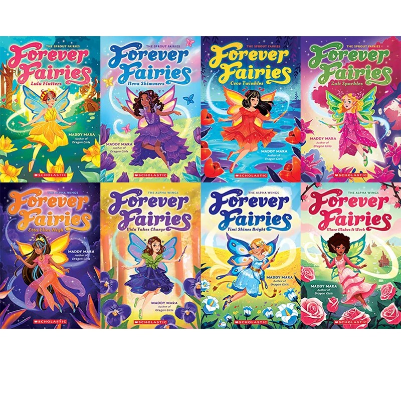 预售 英文原版 Forever Fairies 1-8 8册合售 永恒仙子 永远的仙子们 魔法森林冒险小说 女生桥梁章节书 英文课外阅读 学乐