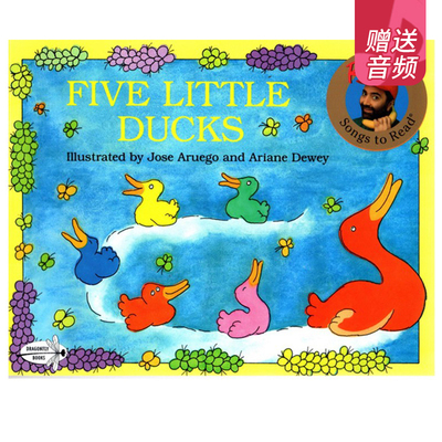 英文原版绘本 Five Little Ducks 五只小鸭子Raffi 经典儿歌童谣 英语启蒙幼儿早教 3-6岁