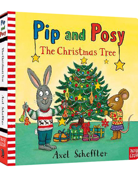 波西和皮普 圣诞节 纸板书 Pip and Posy: The Christmas Tree 英文原版 Axel Scheffler 圣诞节儿童纸板图画故事绘本幼儿英语启蒙