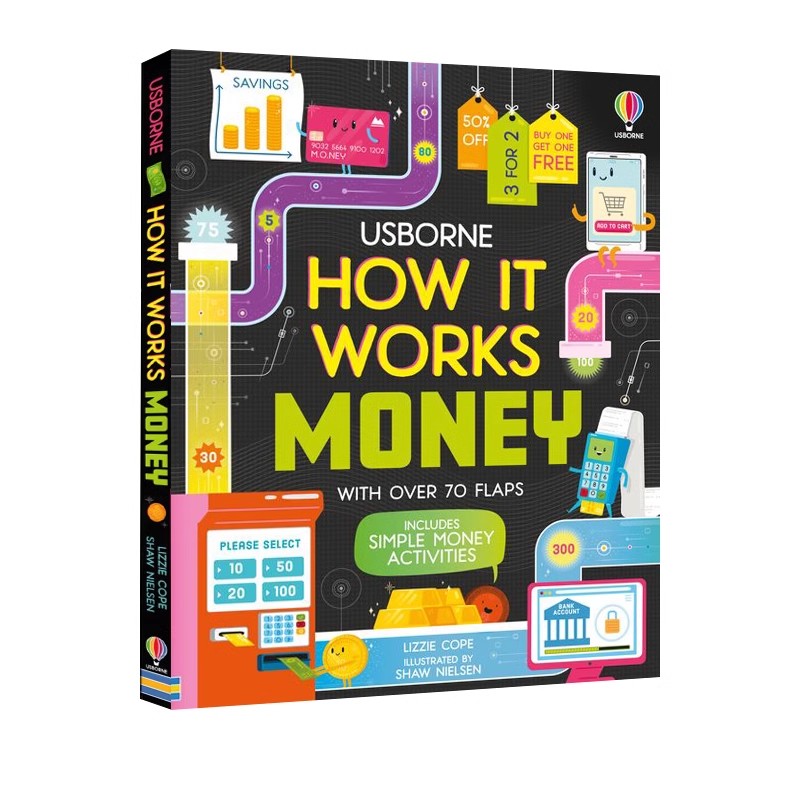 英文原版 How It Works: Money 金钱是如何运转的 纸板翻翻书 大开本 尤斯伯恩 儿童科普认知绘本