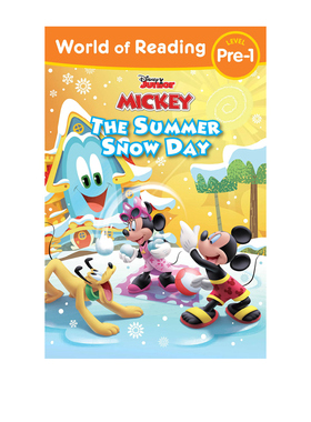 英文原版 Mickey Mouse Funhouse:The Summer Snow Day 米老鼠游乐园 夏日下雪天 World of Reading 迪士尼分级读物 22年新品