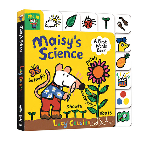 英文原版 Maisy's Science A First Words Book 纸板书 小鼠波波 小小百科书 廖彩杏书单推荐 低幼启蒙认知绘本 Lucy Cousins