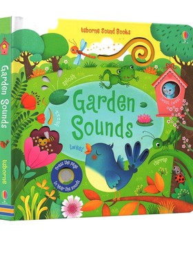 英文原版绘本 Usborne Garden Sounds 花园发声书 聆听花园里的各种声音 低幼英文启蒙 纸板书 趣味触摸发声书 尤斯伯恩