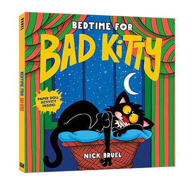 英文原版 Bedtime for Bad Kitty Bad Kitty 精装 小坏猫的睡觉时间 儿童睡前故事趣味绘本 附贴纸 Nick Bruel