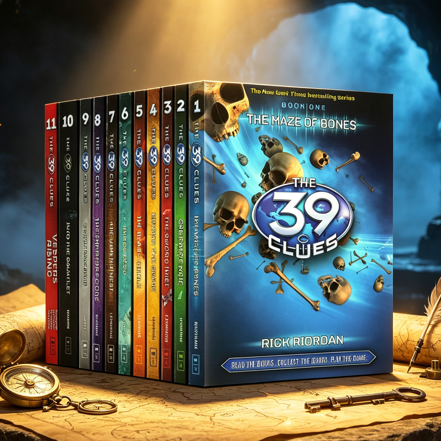 预售 英文原版小说 The 39 Clues 系列 39条线索11册 8-12岁  益智类侦探推理原版故事小说 儿童桥梁章节书 中小学英语课外阅读