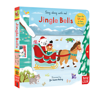 Sing Along Jingle Bells 纸板机关操作书 Sing Along With Me 欧美经典儿歌 欢唱童谣绘本 幼儿启蒙绘本 送音频