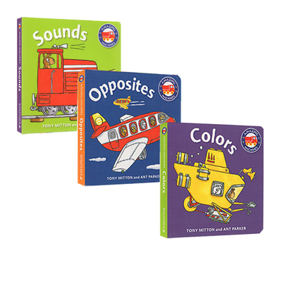 英文原版 Amazing Machines First Concepts 神奇的机器 3册 低幼启蒙纸板书 基础事物认知 科普图画绘本