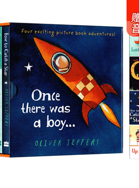 Oliver Jeffers 智慧小孩 英文原版 Once there was a boy 4册精装 幽默暖心科普绘本 想象力 智慧 友谊友情