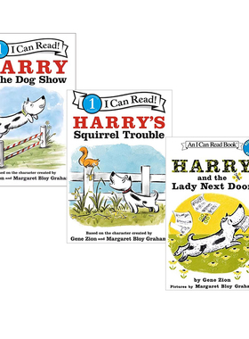 英文原版 Harry at the Dog Show 狗狗哈利3册 早教亲子英语启蒙 儿童分级读物故事绘本 名家Gene Zion