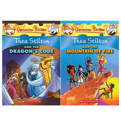 预售 英文原版 Thea Stilton西娅·斯蒂尔顿 女版老鼠记者2册套装冒险侦探章节书 全彩插图 趣味探案故事 青少年英文课外阅读 平装