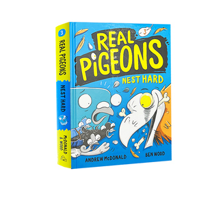 鸽子 儿童趣味搞笑桥梁章节漫画书 Pigeons 版 精装 3：努力地筑巢 真正 Hard Nest Real 英文原版