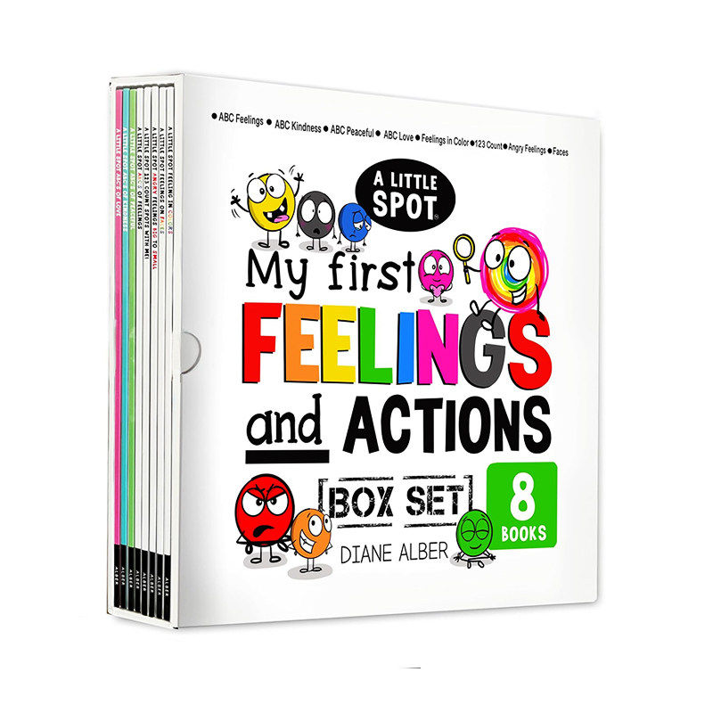 英文原版 豆豆家族的魔法情商课 A Little SPOT of My First Feelings and Actions 感觉和行动 8册盒装 儿童创意启蒙绘本