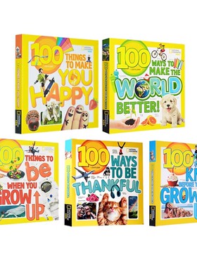 英文原版 National Geographic 100 Things to 美国国家地理 成长100件事  5册合售 儿童小百科全书 英语启蒙 亲子共读