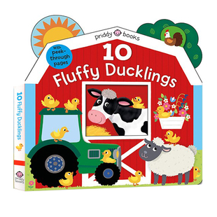 Peep 英文原版 Roger 低幼亲子互动认知启蒙绘本 Tiny 动物 Ducklings Through Fluffy 数字认知 纸板书 Priddy Tots