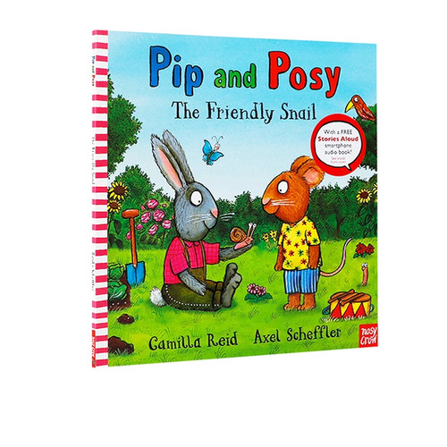 英文原版 Pip and Posy: The Friendly Snail 波西和皮普 友好的蜗牛 Axel Scheffler低幼儿童英语启蒙益智图画书 扫描听音频