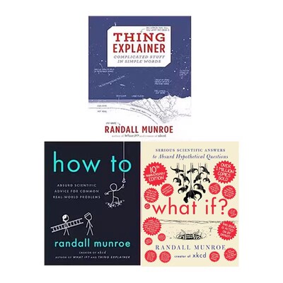 英文原版How to/Thing Explainer 兰道尔门罗 3册合售（含一册精装） 科普热点读物书籍 比尔盖茨书单