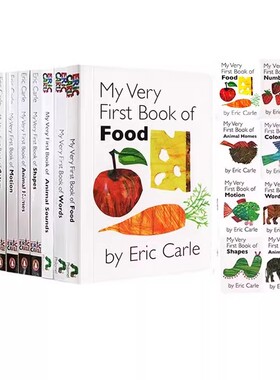 英文原版 My Very First Book of 系列 8册 上下翻页配对练习纸板书 艾瑞卡尔爷爷  Eric Carle 英语学习启蒙亲子互动图画书