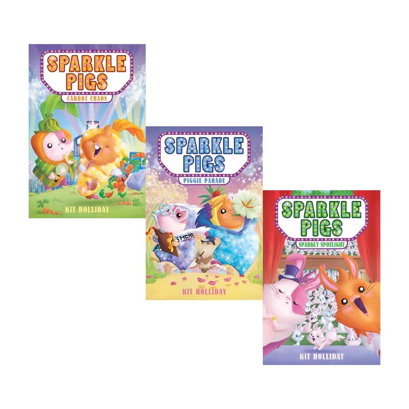 Sparkle Pigs 闪光小猪 3册 萌趣奇幻 伙伴主题 成长启蒙 初级章节书