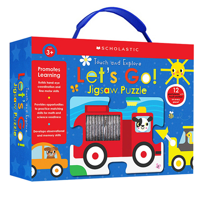 英文原版 Let's Go Jigsaw Puzzle 交通工具 礼盒装拼图 大块触摸拼图 培养认知 锻炼动手能力 Schlastic Early Learners