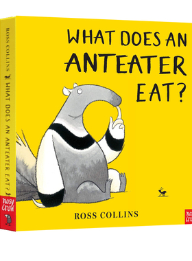 英文原版 What Does an Anteater Eat?  大开本纸板书 儿童启蒙插画绘本故事书 凯特格林纳威大奖绘本 Ross Collin