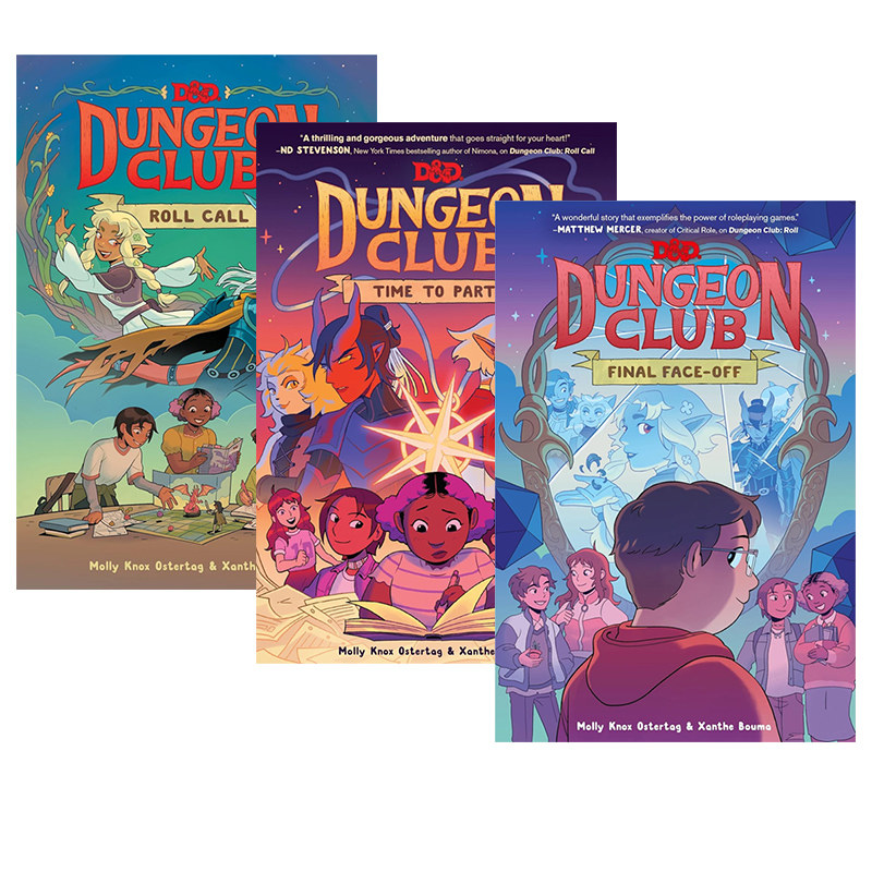 预售 龙与地下城儿童版 Dungeons & Dragons 3册 精装全彩版桥梁章节书 奇幻冒险 儿童故事绘本漫画
