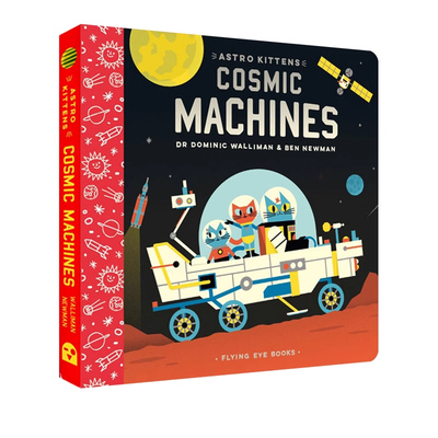 英文原版 太空猫 Astro Kittens: Cosmic Machines 纸板书 STEM 少儿天文科普图画故事绘本