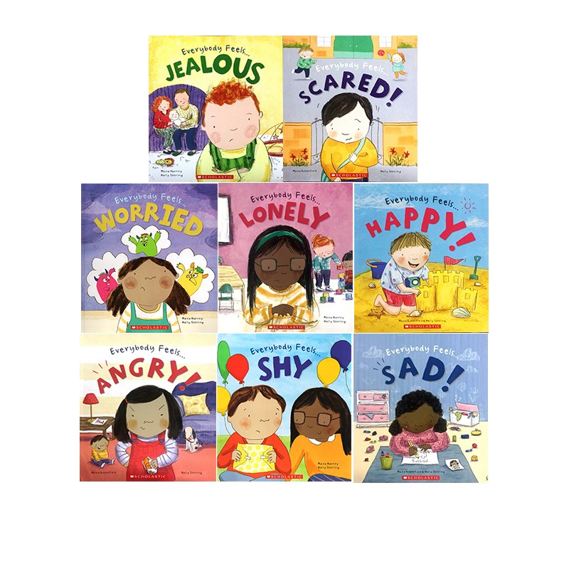 Everybody Feels Happy/Scared/Sad/Angry/Jealous/Lonely 8册合售 情绪管理与性格培养 绘本图画书  每个人都会害羞 英文原版