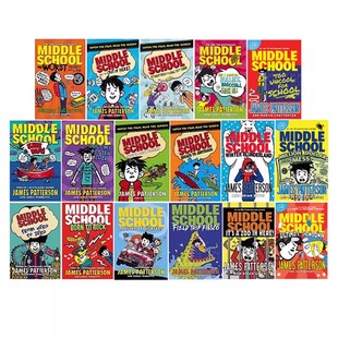 预售 英文原版 Middle School 上学不容易系列 17册合售 地狱高中生活 电影原著 校园成长小说 幽默小说 中小学英语课外阅读提升